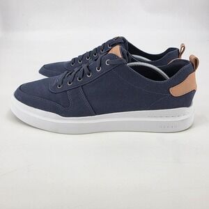 COLE HAAN GRANDPRO RALLY CANVAS COURT SNEAKERS MENS SIZE 13 M BLUE TAN COMFORT